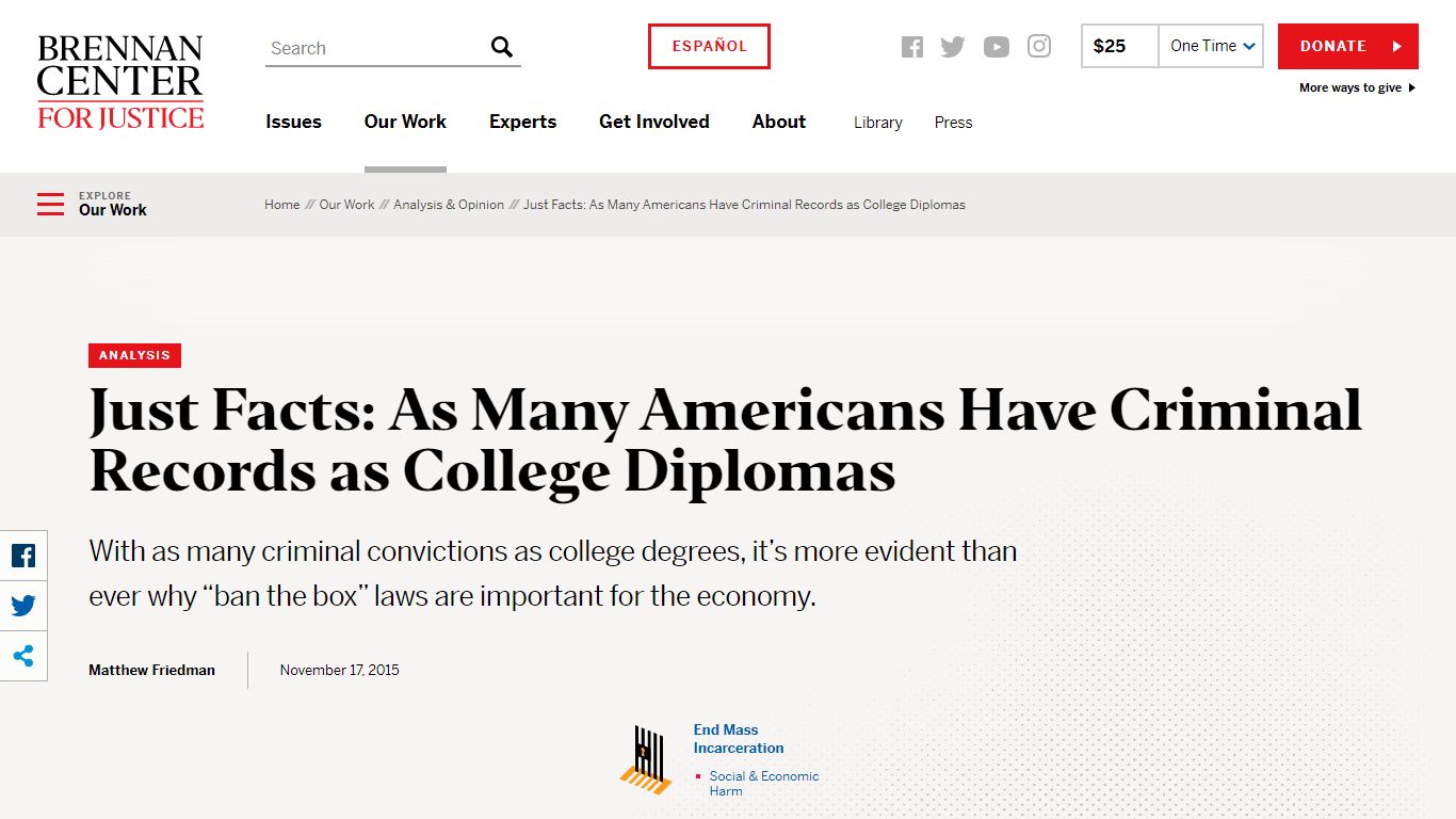 Just Facts: As Many Americans Have Criminal Records as College Diplomas ...